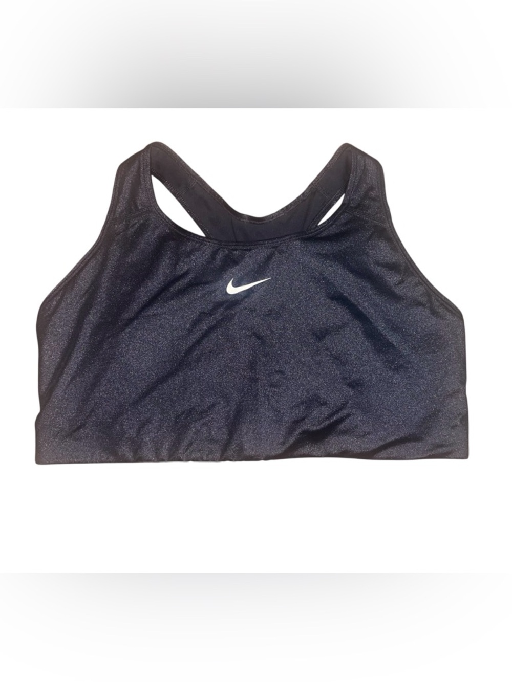 Nike Black Shimmer Racerback Sports Bra